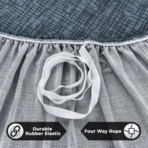 Sofa Cover Combo – 1 Pc 1 Seater, 1 Pc 2 Seater, and 1 Pc 3 Seater Elastic Stretchable in Grey Criss Cross Pattern by Story@Home