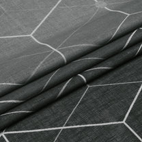 2 Pcs Black & Grey Sheer Window / Door / Semi Long Door/ Long Door Curtains