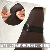 Sofa Throw Cover Combo – 2 Pcs 1 Seater and 1 Pc 3 Seater Off White Solid Pattern with Pocket by Story@Home