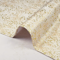 2 Pcs Blackout Foil Off White & Golden Splatter Window/Door/Semi Long Door/Long Door Curtains