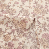 Story@home 300 TC Air Cotton Microfiber Light Purple & Off White King Size Floral Bedsheet with 2 Pillow Covers