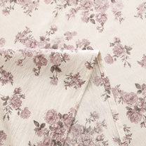 Story@home 300 TC Air Cotton Microfiber Light Purple & White King Size Floral Bedsheet with 2 Pillow Covers