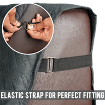 Sofa Throw Cover Combo – 2 Pcs 1 Seater and 1 Pc 3 Seater Grey Solid Pattern with Pocket by Story@Home