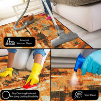 Ethnic Grunge Pattern Beige & Brown Rustico Rug/Carpet