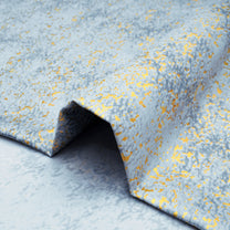 2 Pcs Blackout Foil Light Grey & Golden Splatter Window/Door/Semi Long Door/Long Door Curtains