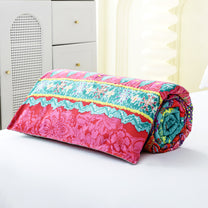 240 GSM Purple Motif Boho Microfiber Reversible Double Comforter