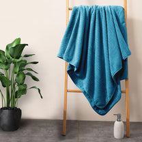 Story@Home 2 Units Microfiber Men Bath Towels - Blue