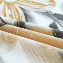 Metro Gold 190 TC Cotton White & Yellow Double Bedsheet with Pillow Covers