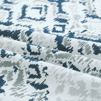 Metro Gold 190 TC Cotton Dark Teal & Grey Double Bedsheet with Pillow Covers