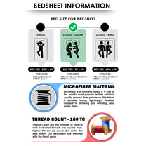 Arena 160 TC White Double Size Bedsheet With 2 Pillow Cover