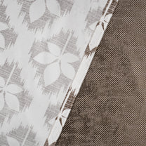 2 Pcs 250 GSM Coffee Brown Topaz Polyester Window / Door / Semi Long Door/ Long Door Curtains