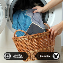 Sofa Cover Combo – 1 Pc 1 Seater, 1 Pc 2 Seater, and 1 Pc 3 Seater Elastic Stretchable in Navy Blue & Black Abstract Pattern by Story@Home