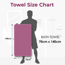 Story@Home 2 Units Microfiber Men Bath Towels - Pink