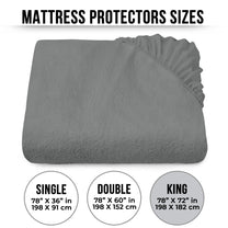 Grey Terry 100% Waterproof and Dustproof Premium Single / Double / King Size Mattress Protector