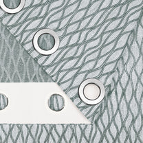 2 Pcs 400 GSM Grey Azurio Jacquard Window / Door / Semi Long Door/ Long Door Curtains