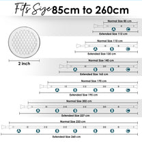 Story@Home Matte Black Extendable Shower Curtain Tension Rod Non-Drilling Anti-Skid Spring Pull Rod