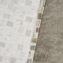 2 Pcs 250 GSM Beige Topaz Polyester Window / Door / Semi Long Door/ Long Door Curtains