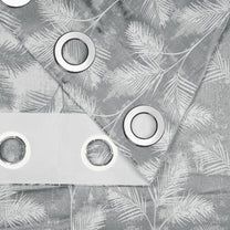 2 Pcs 400 GSM Grey Azurio Jacquard Window / Door / Semi Long Door/ Long Door Curtains
