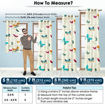 2 Pcs 300GSM White & Pink  Bohemian Cotton Canvas Curtain Window/Door/Semi Long Door/Long Door Curtains