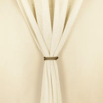 2 Pcs Blackout Serene Duo Cream Solid Window/Door/Semi Long Door/Long Door Curtains