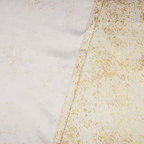 2 Pcs Blackout Foil Off White & Golden Splatter Window/Door/Semi Long Door/Long Door Curtains