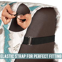 Sofa Throw Cover With Motif & Paisley Pattern In Ivory & Ocean Green For 1 | 2 | 3 | 4 Seater From Story@Home