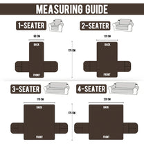 Sofa Throw Cover With Solid Pattern In Brown For 1 | 2 | 3 | 4 Seater From Story@Home