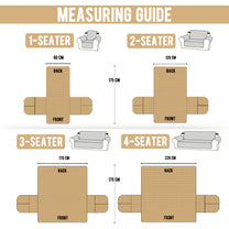 Sofa Throw Cover With Solid Pattern In Beige For 1 | 2 | 3 | 4 Seater From Story@Home