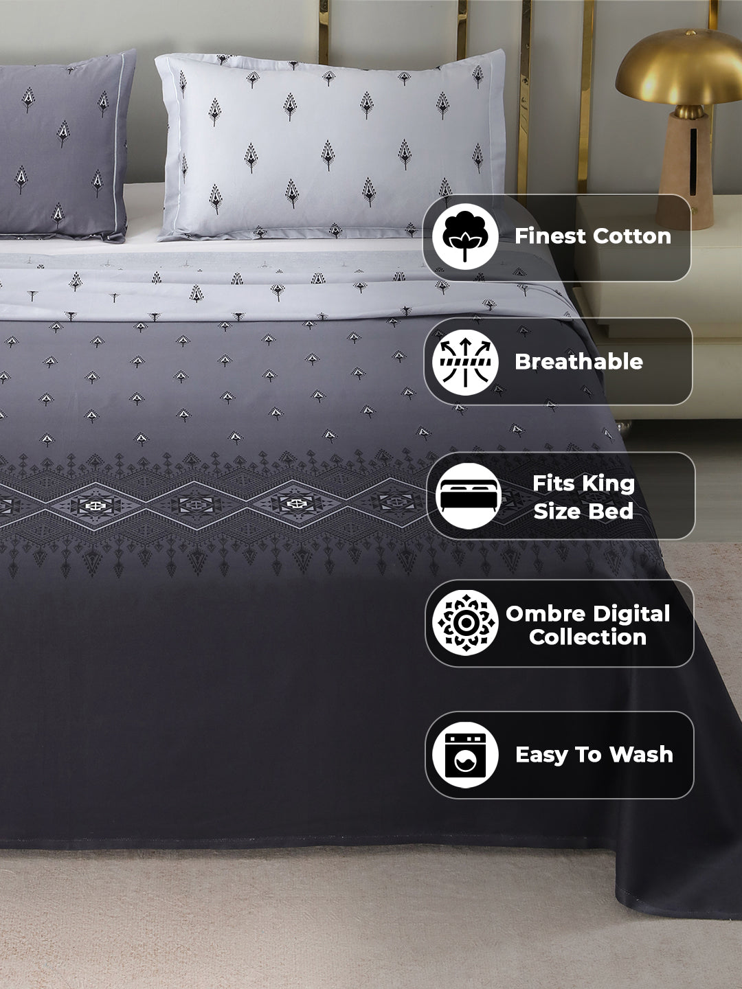 Finest cotton, breathable, fits king size bed