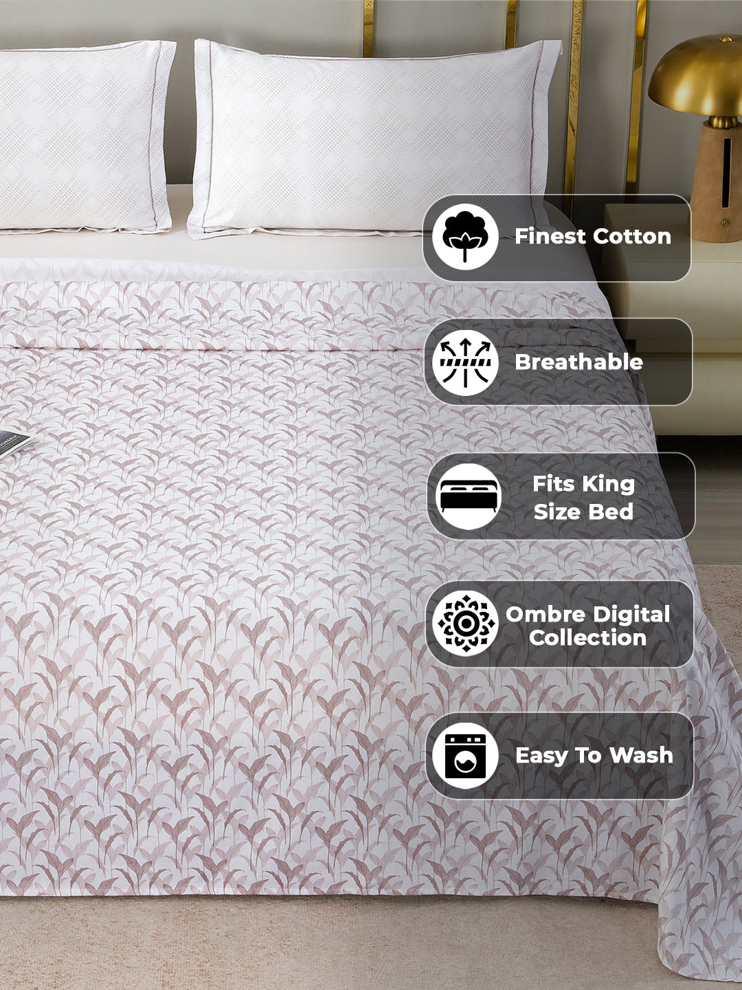 Finest cotton, breathable, fits king size bed