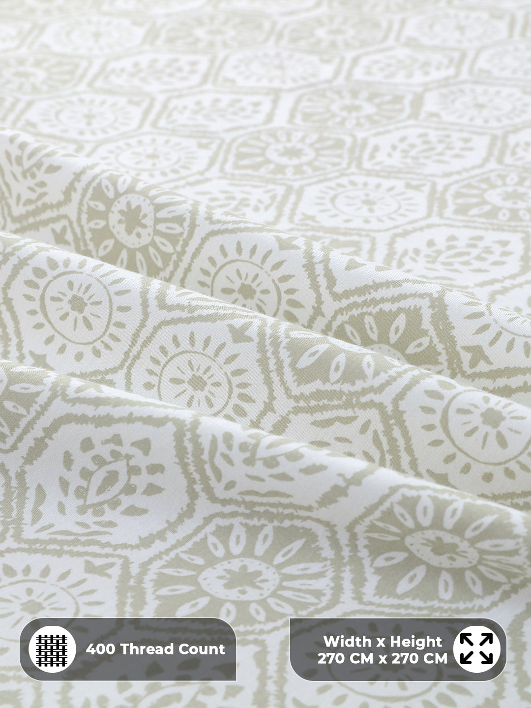 400 thread count sateen cotton close-up