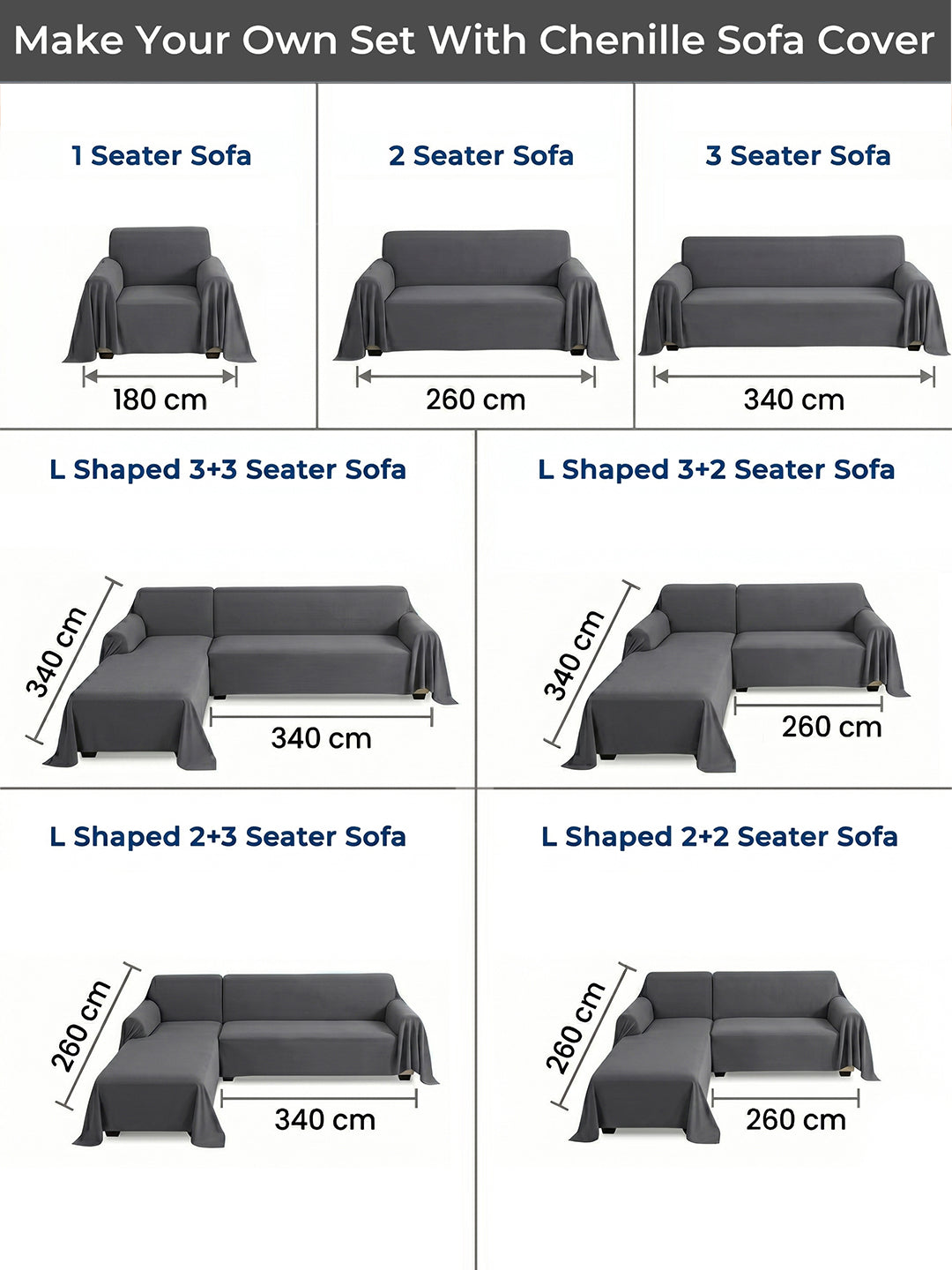 Make your own sofa set with combinations