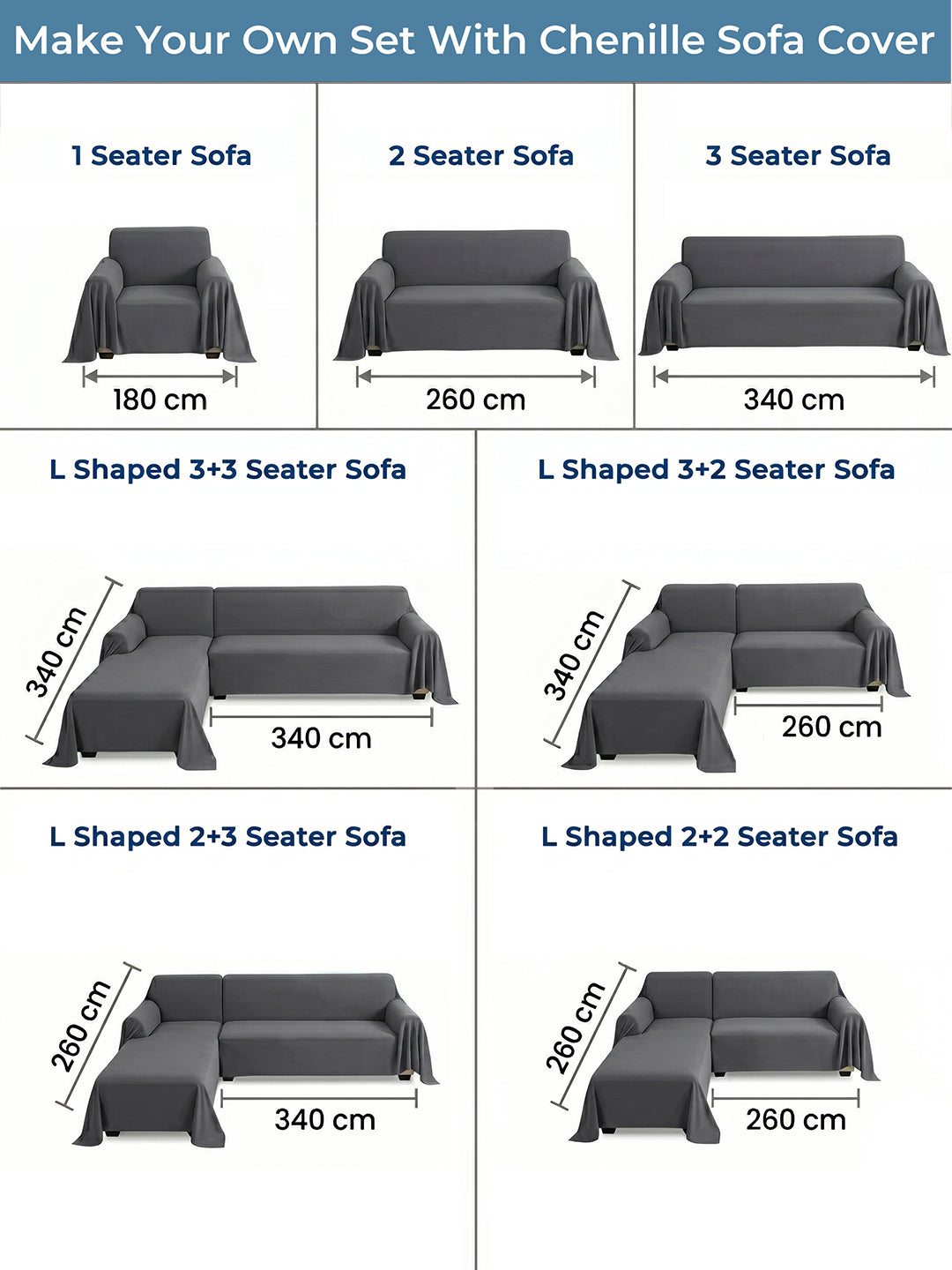 Make your own sofa set with combinations