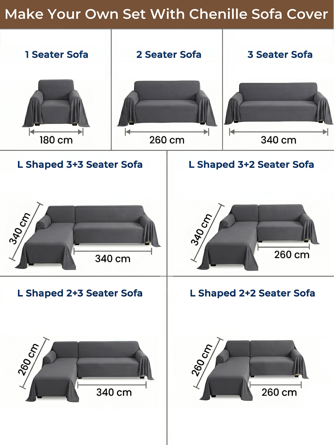 Make your own sofa set with combinations