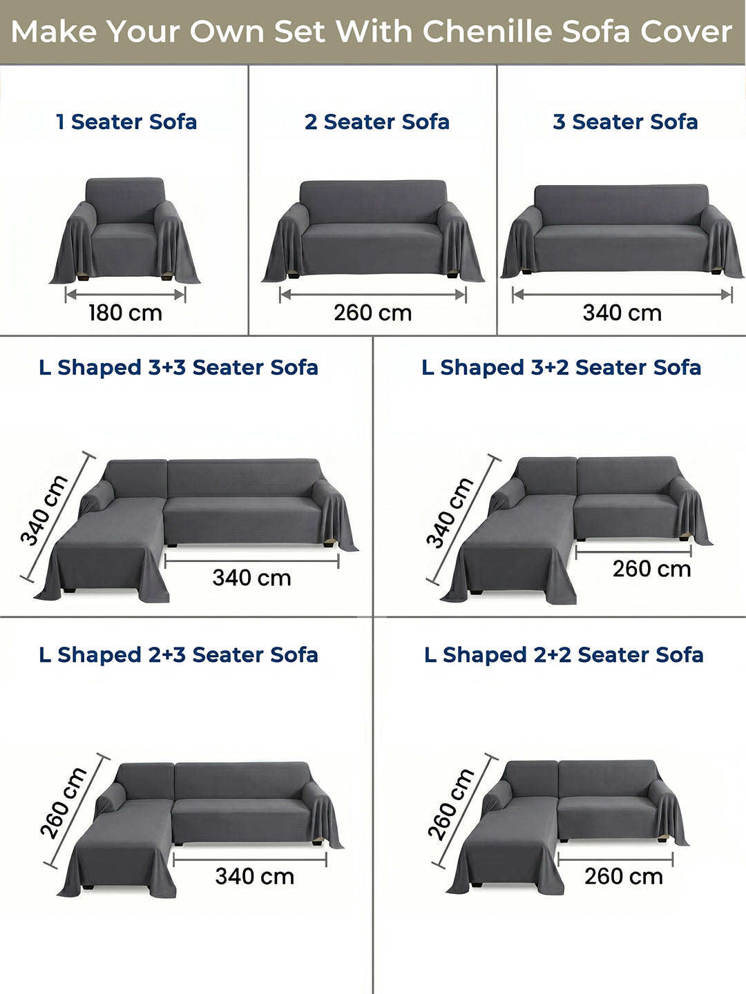 Make your own sofa set with combinations