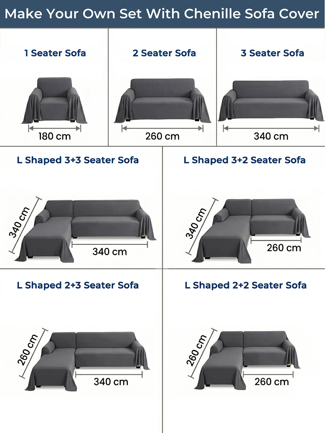 Make your own sofa set with combinations