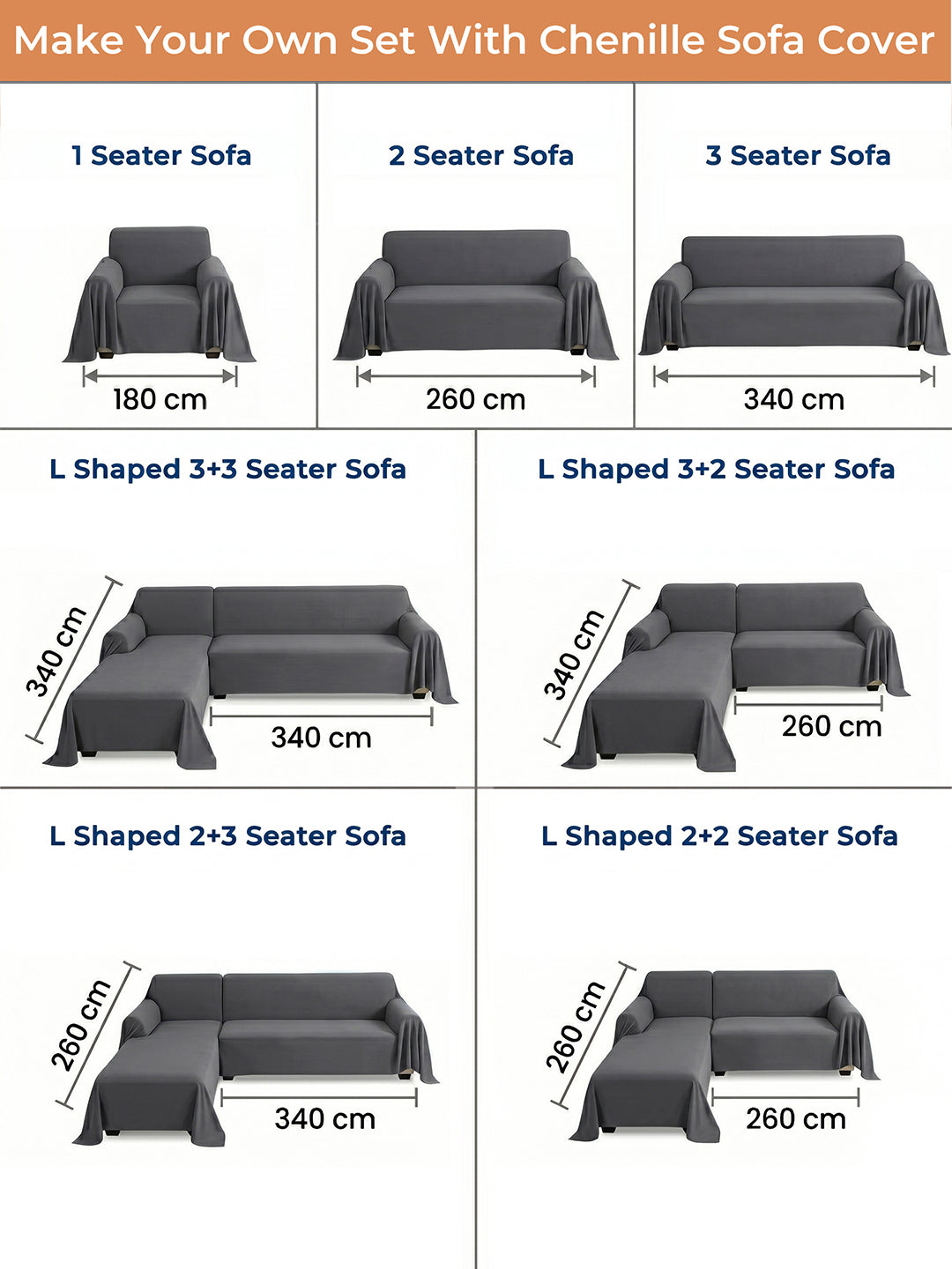 Make your own sofa set with combinations