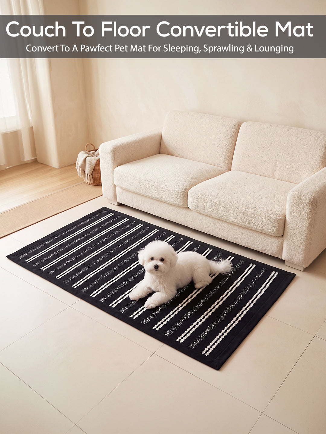 Converts to a floor or pet mat
