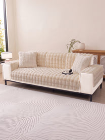 Beige sofa mat set on a 3 seater sofa