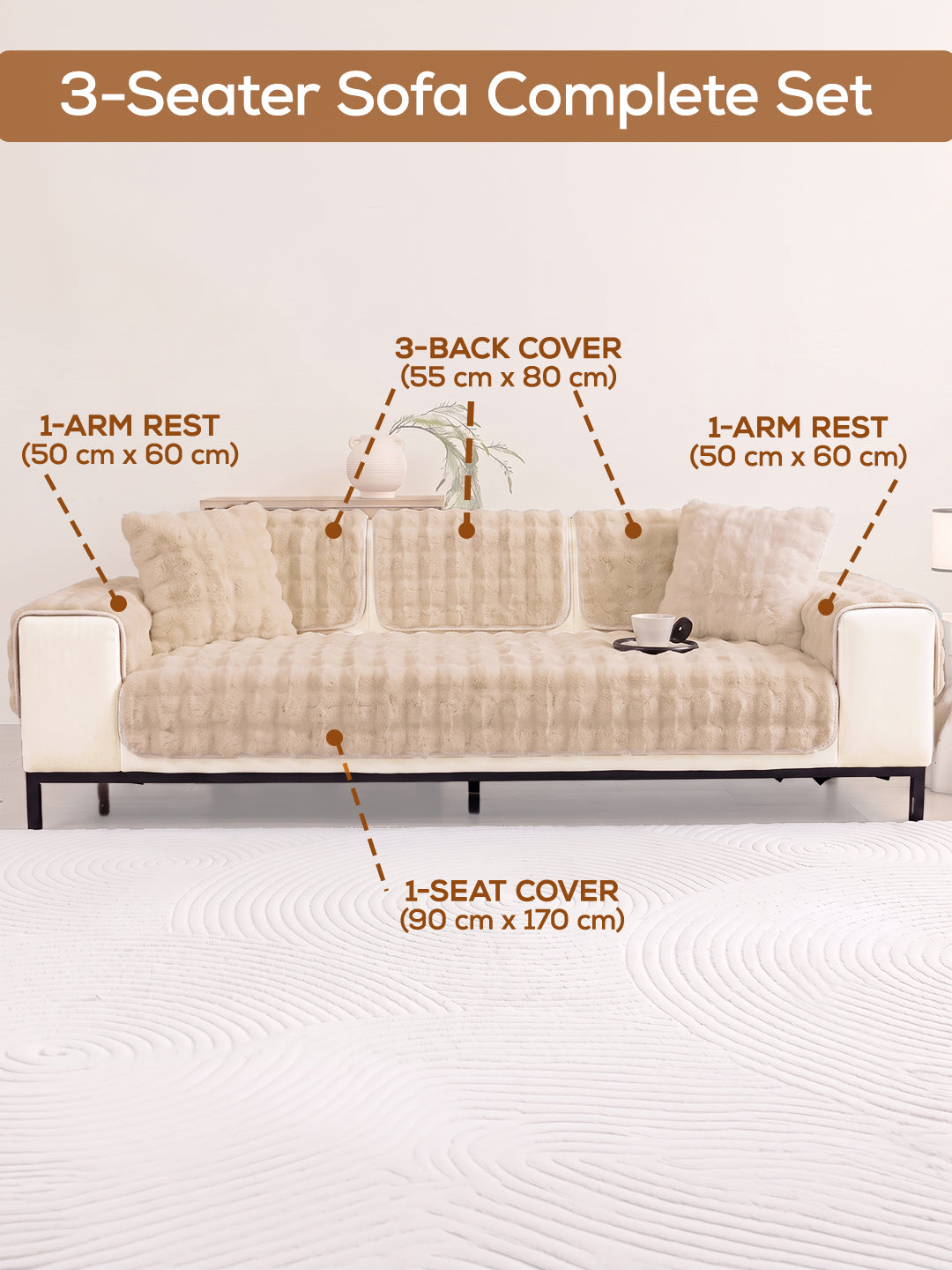 3 seater complete set with sizes