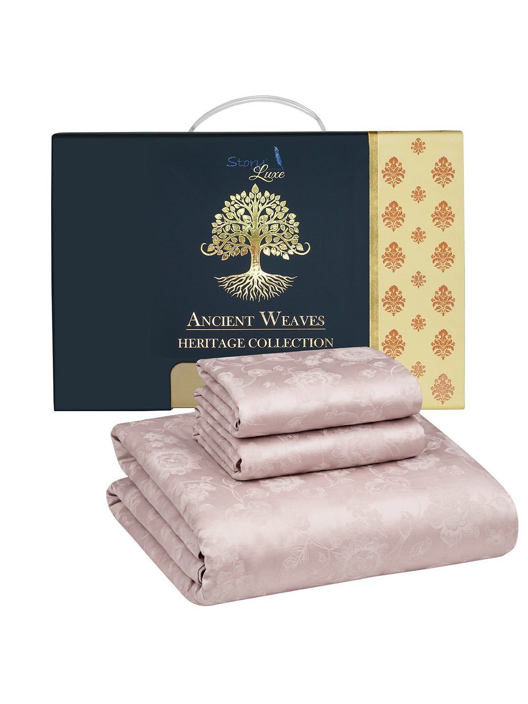 Heritage gift box with folded bedsheet set