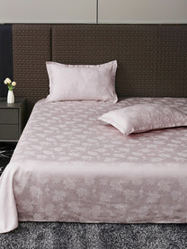Heritage 500 TC Cotton Jacquard King Bedsheet – Dusty Rose on a king bed