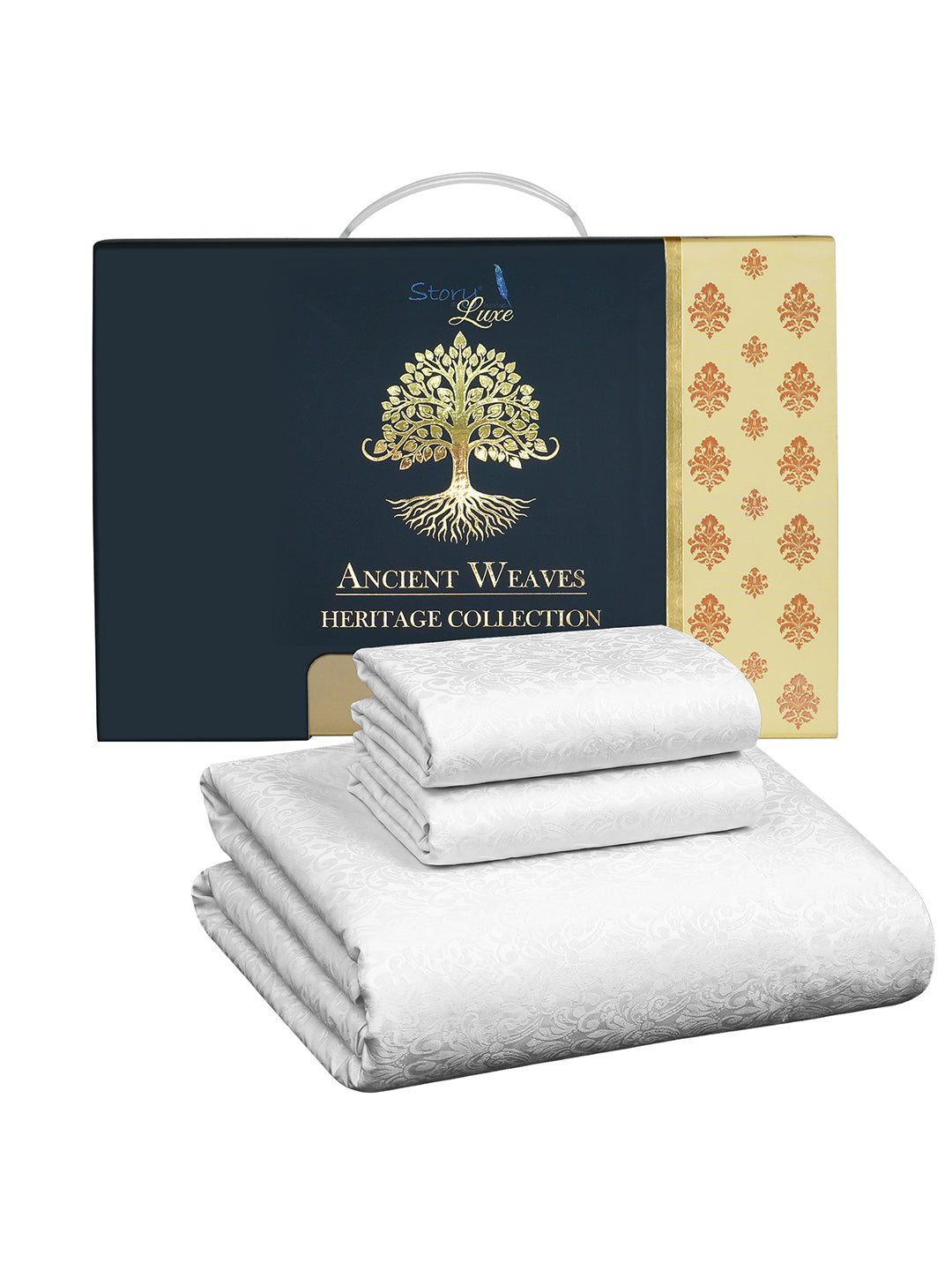 Heritage gift box with folded bedsheet set