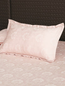 Matching jacquard pillow cover with flange border