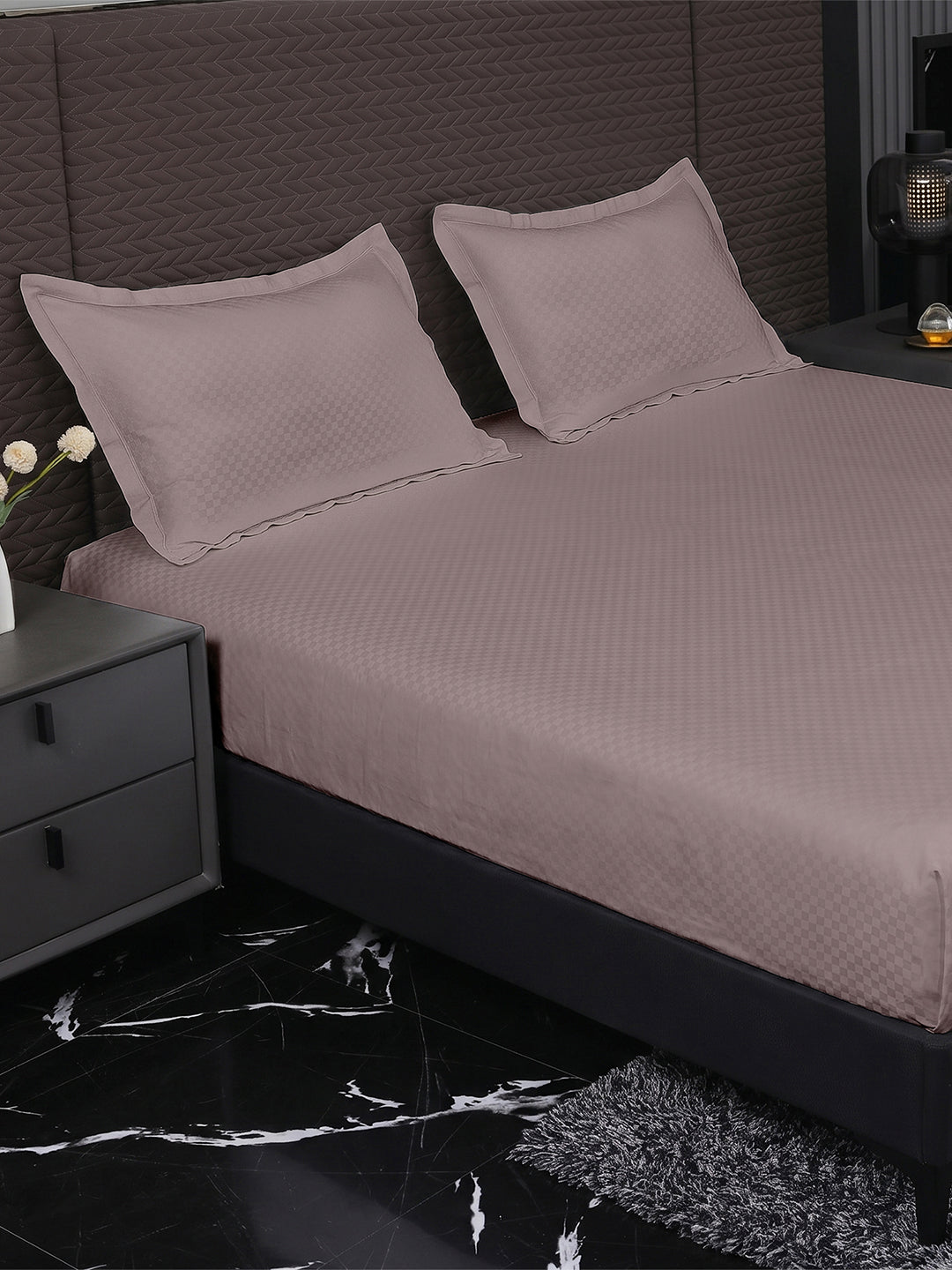 Heritage Cameo Rose fitted sheet, side view