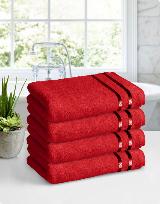 Story@Home Units 100% Cotton Ladies Bath Towels Wine Red