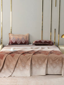 Nexus Cocoa Dusk Ombre bedsheet, front view