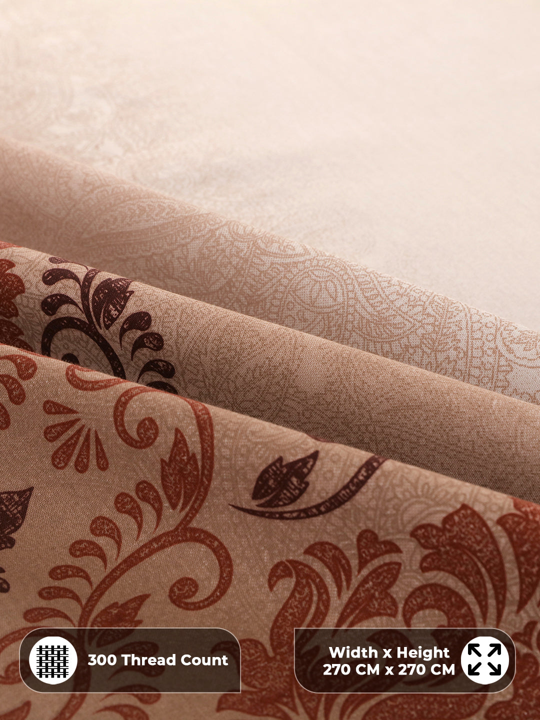 300 thread count sateen cotton close-up