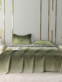 Nexus Olive Mist Ombre bedsheet, front view