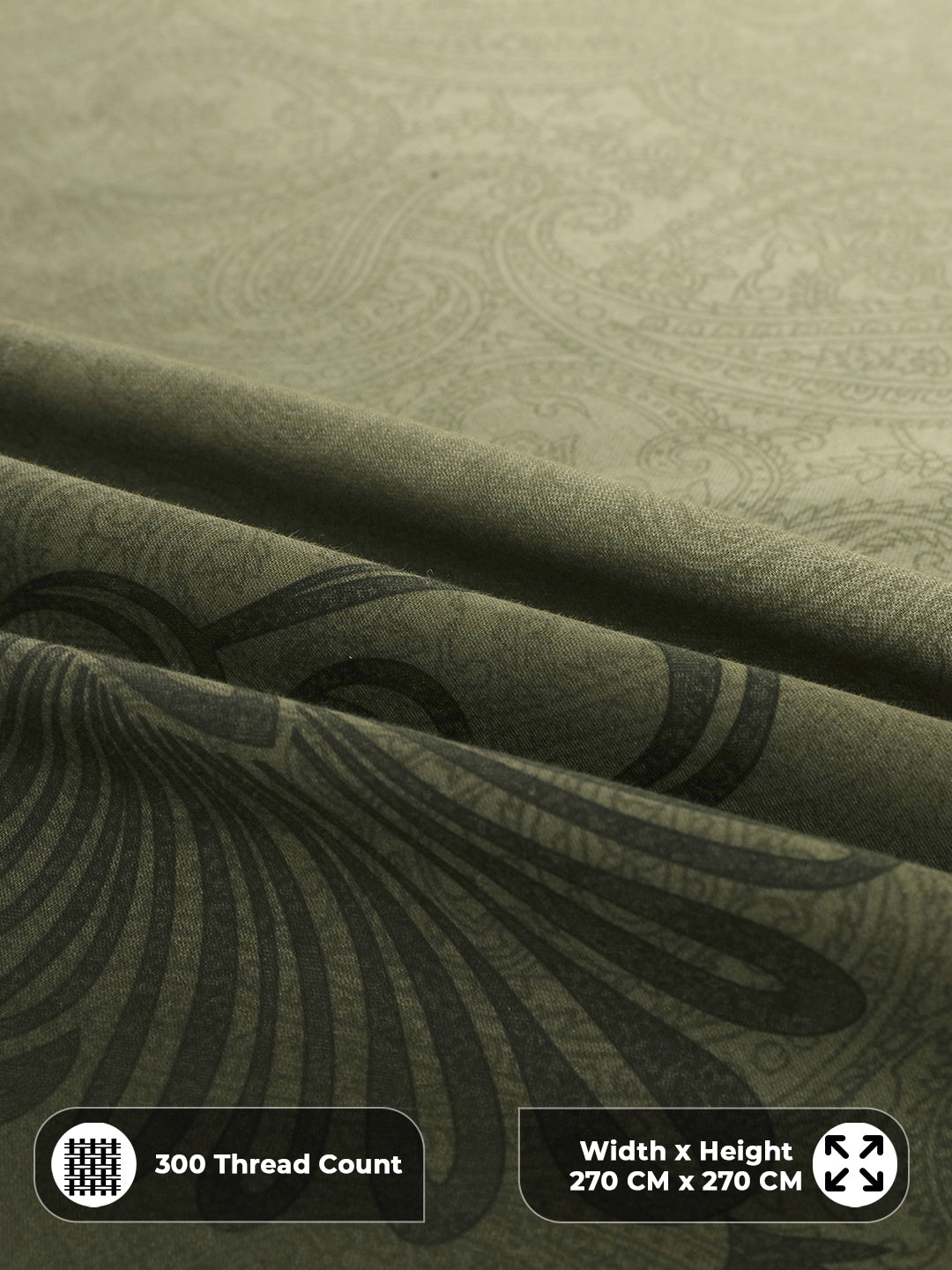 300 thread count sateen cotton close-up